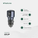 شارژر فندکی گرین لاین دو پورت 75 وات مدل Green Line 75W Dual-Port Car Charger GNDPCC75W - Image 8