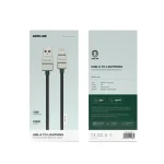 کابل USB-A به لایتنینگ بافته شده و الکتروپلیت شده گرین لاین Green Lion مدل GNELUALG1BK - Image 3