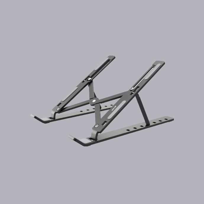 Green-X-Foldable-Laptop-Stander---Gray--7 استند لپ تاپ فلزی تاشو قابل حمل گرین لاین مدل X-Foldable GNXFOLDASGY - Image 1