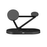 شارژر وایرلس رو میزی 5 کاره لولو LEVELO Premio 5 In 1 Wireless Charging Pad LVL51WCPBK