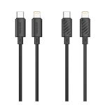 کابل تایپ سی به لایتینگ 20 وات 1.2 متری پرودو Porodo Blue PD20W Type C to Lightning PVC Cable | PB-20WCLC-BK