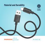 کابل شارژ تایپ سی به USB-A پرودو 1.2 متری مدل PB-3AACC-BK - Image 3