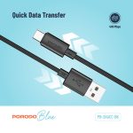 کابل شارژ تایپ سی به USB-A پرودو 1.2 متری مدل PB-3AACC-BK - Image 5