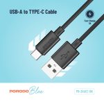 کابل شارژ تایپ سی به USB-A پرودو 1.2 متری مدل PB-3AACC-BK - Image 6