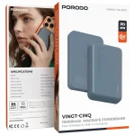 پاوربانک 10000mAh مگ سیف پرودو مدل Vingt Cinq PDPBFCH097GY - Image 3
