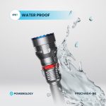 چراغ قوه شارژی ضدآب 4000mAh LED Flashlight پاورولوژی مدل PPBCHA64 - Image 3