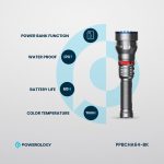 چراغ قوه شارژی ضدآب 4000mAh LED Flashlight پاورولوژی مدل PPBCHA64 - Image 7