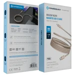 کابل شارژ تایپC مغناطیسی 60W پاورولوژی مدل POWEROLOGY MAGLINK WEAVE PCAB024 - Image 4