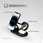 شارژر وایرلس رو میزی 5 کاره لولو LEVELO Premio 5 In 1 Wireless Charging Pad LVL51WCPBK - Image 4