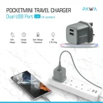 شارژر دیواری 12 وات پاوا Pawa مدل Pocket Mini Travel Charger به همراه کابل USB به لایتنینگ - Image 4