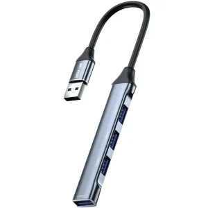 هاب USB چهارکاره گرین لاین 4 در 1 با تبدیل USB-A و انتقال داده پرسرعت | GN4N10HUSBABK