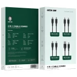 کابل چندکاره Green Lion 4-in-1 Combo | کابل همه‌کاره شارژ و دیتا 4 در 1 GN4N1CCOMBO - Image 3