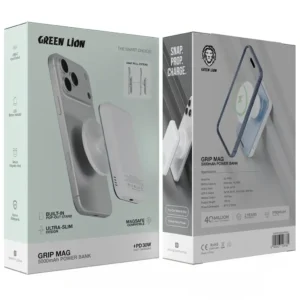 پاوربانک گرین لاین 5000 میلیآمپر Grip Mag GNGRPMG5KPBBK