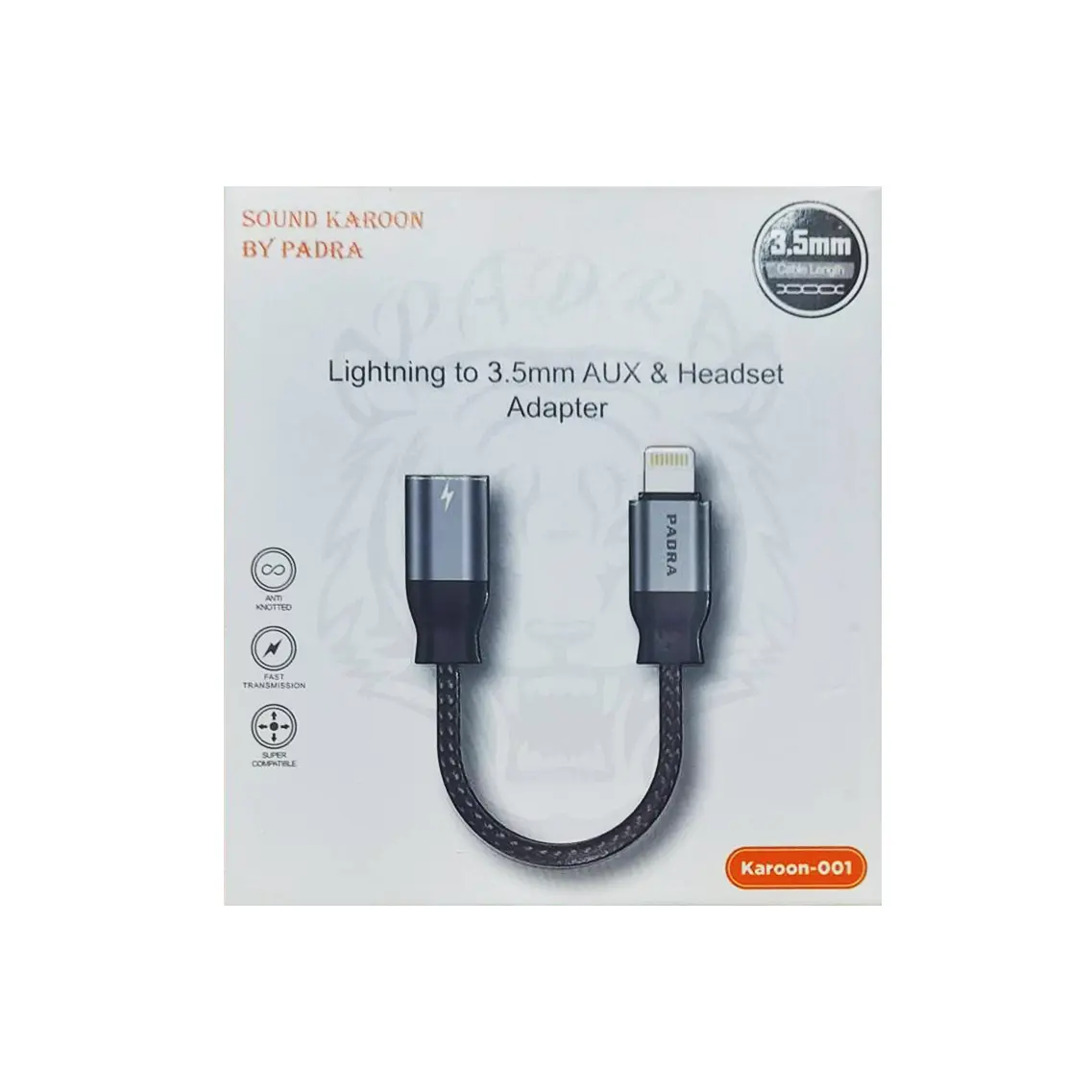 IMG_20260601_153634 مبدل لایتنینگ به AUX 3.5 میلیمتری پادرا | PADRA Lightning to 3.5mm AUX Audio Adapter Karoon-001 - Image 1