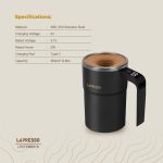 ماگ همزن دار خودکار LePresso Stirmagic LPCFFM0018 مشکی | لیوان برقی استیل 380ml - Image 5