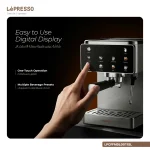 اسپرسوساز LPCFFMDL0011SL LePresso Macchina di Lusso با نازل بخار | دستگاه قهوه‌ساز حرفه‌ای خانگی - Image 5