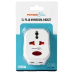 چندراهی برق Porodo Blue PB588WH EU Plug | سوکت یونیورسال مسافرتی سفید