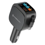 شارژر فندکی 130 وات پاورولوژی VoltMax Pro با کابل جمع‌شونده مدل PCCSR028BK