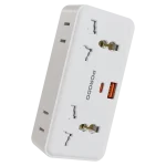 چندراهی و آداپتور Porodo Plex 1500W PDFWCH107WH یونیورسال با پورت USB و پریز AC | EU Plug