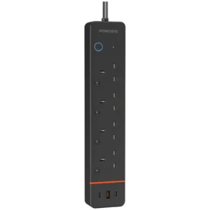 چندراهی برق هوشمند پورو‌دو ChargeLink با 4 پریز AC و 3 پورت USB مدل PDPSUA1BK