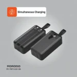 پاوربانک 50000 میلیآمپرساعتی پرودو با کابلهای داخلی مدل PD-PBFCH061-BK - Image 2