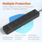 چندراهی برق هوشمند پورو‌دو ChargeLink با 4 پریز AC و 3 پورت USB مدل PDPSUA1BK - Image 6