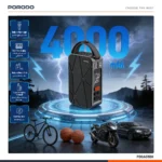 پمپ باد شارژی خودرو پرودو Flator 4000mAh با نمایشگر فشار مدل PDGA03BK - Image 3