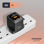 شارژر دیواری 35 وات پرودو GaN دو پورت با نمایشگر توان هوشمند | PDFWCH073 - Image 6