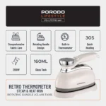 اتو بخار پرتابل رترو پرودو با دماسنج مدل PDLFST116WH Porodo Lifestyle Retro - Image 7