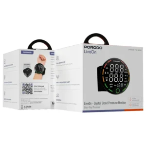 دستگاه فشارسنج دیجیتال مچی پرودو Porodo LiveOn Digital Blood Pressure Monitor PDW01B