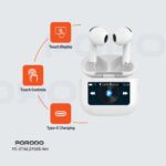 هندزفری بیسیم پرودو Soundtec Glimpse با نمایشگر لمسی مدل PD-STWLEP039-WH - Image 5