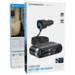 شارژر فندکی چند پورت 60 وات پاورولوژی Currnex مدل PCCSR19BK - Image 2