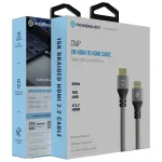 کابل HDMI به HDMI پاورولوژی مدل ZAAP طول 2 متر PCAB36GY |Powerology Zaap 2m HDMI to HDMI Cable - Image 3
