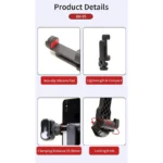 هولدر موبایل جیمری BH-05 Jmary با دو پایه Cold Shoe و چرخش 360 درجه - Image 4