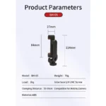 هولدر موبایل جیمری BH-05 Jmary با دو پایه Cold Shoe و چرخش 360 درجه - Image 2