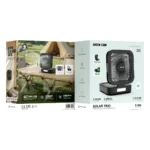 پنکه خورشیدی گرین لاین Solar Trio با چراغ LED و پاوربانک مدل GNPF24SOLFNBK - Image 2