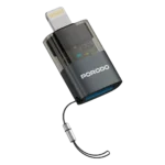 مبدل OTG پرودو MiniLink شفاف USB-A به Lightning خاکستری PDATOL50GY