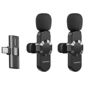 میکروفون یقهای بیسیم دوگانه پرودو Audix Pro با گیرنده Type-C و Lightning مدل PDLAMPHF3BK