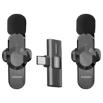 میکروفون یقهای بیسیم دوگانه پرودو Audix Pro با گیرنده Type-C و Lightning مدل PDLAMPHF3BK - Image 4