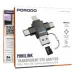 مبدل OTG پرودو MiniLink با پشتیبانی از USB-C، Micro USB، Lightning و کارت حافظه مدل PDOTG50GY - Image 6