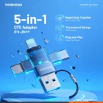 مبدل OTG پرودو MiniLink با پشتیبانی از USB-C، Micro USB، Lightning و کارت حافظه مدل PDOTG50GY - Image 4