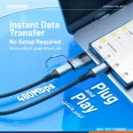 مبدل OTG پرودو MiniLink USB-C به USB-A خاکستری PDCTOA50GY - Image 3