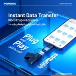 مبدل OTG پرودو MiniLink شفاف USB-A به Lightning خاکستری PDATOL50GY - Image 3