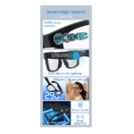 عینک هوشمند دوربین دار 8 مگاپیکسل مدل AiMB Glasses S2 Max با 3 لنز قابل تعویض - Image 4