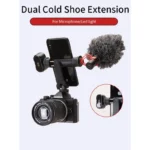 هولدر موبایل جیمری BH-05 Jmary با دو پایه Cold Shoe و چرخش 360 درجه - Image 8