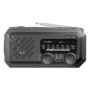 رادیو قابل حمل گرین لاین G-Radio Lite با پاوربانک و چراغ قوه مدل GNGRADIO11BK