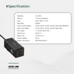 پاور استریپ 7 در 1 گرین لاین GaN 65W مدل GN7N1G65PSTBK - Image 7