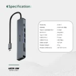هاب USB-C هفتکاره گرین لاین GN7N1CHUBGY - Image 7