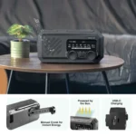 رادیو قابل حمل گرین لاین G-Radio Lite با پاوربانک و چراغ قوه مدل GNGRADIO11BK - Image 3