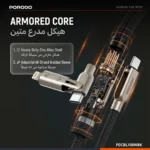 کابل شارژ و انتقال داده 2 در 1 پرودو 100 وات مدل PDCBL100WBK - Image 2